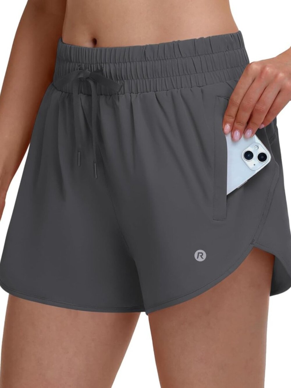 High Waisted 3" Running Shorts with Liner & Zipper Pocket for Gym Yoga Workout